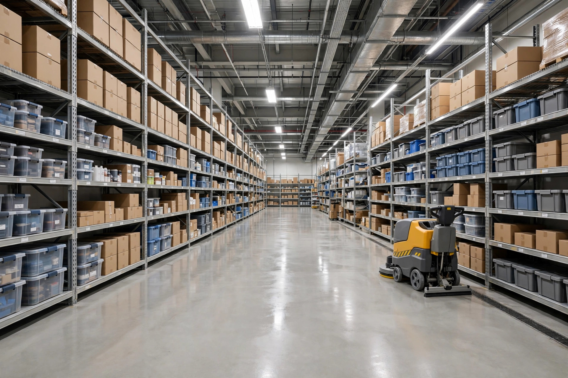 Cleaned warehouse